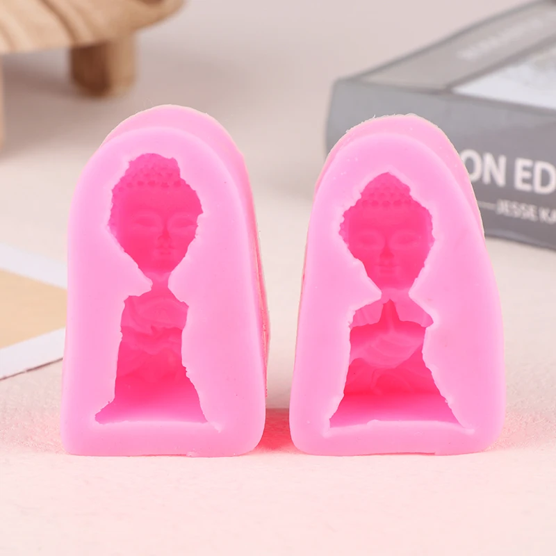 1Pc Tathagata Buddha Silicone Candle Mold DIY Church Buddha Making Plaster Epoxy Resin Making Aroma Soap Chocolate Baking Mold