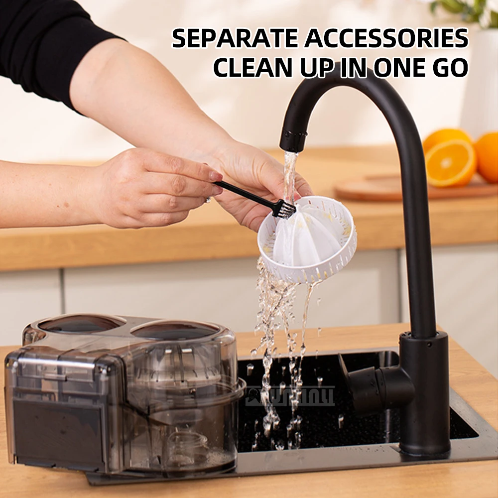 Double-head Electric Juicer Automatic Electric Slag Juice Separation Household Juice Squeezer Mixer