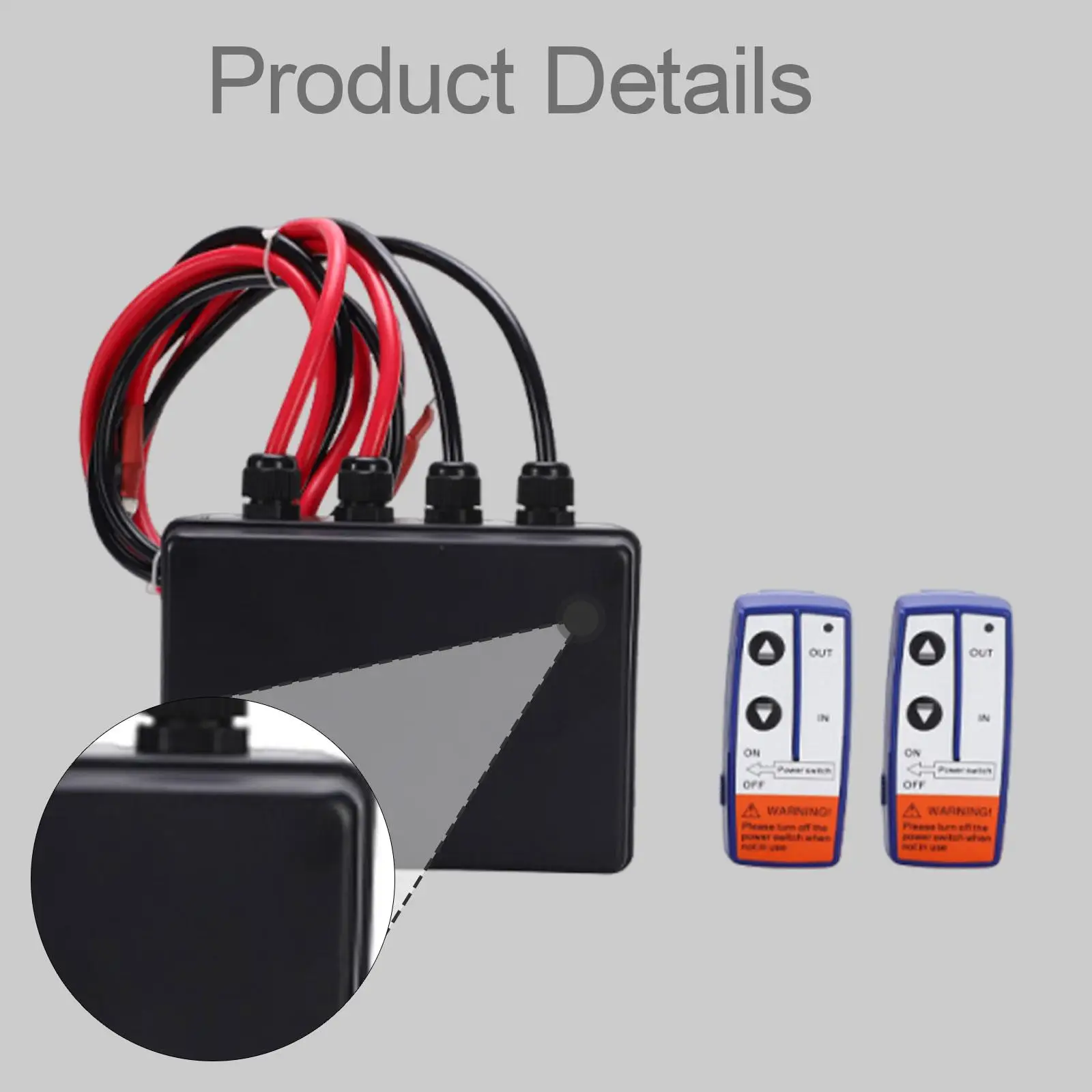 250A Winch Control Box with Cordless Remote Control Components Professional Reliable DV12V for Snowmobiles SUV ATV UTV