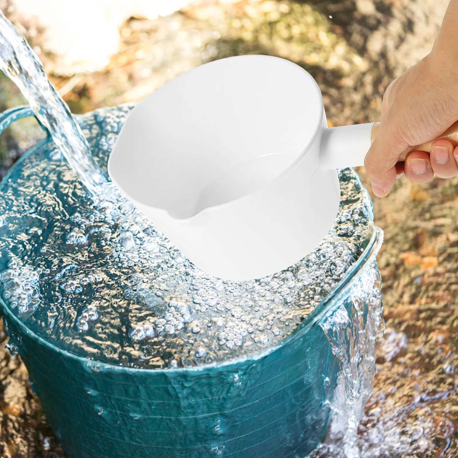 

Пластиковый половник для супа с длинной ручкой, ложка-черпак для домашнего использования