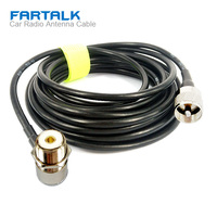 PL259 Antenna Connector Coaxial Extend Cord Cable SO239 5M 16ft UHF for Car Radio Walkie Talkie MP320 MP9000 KT-8900 KT-8900R