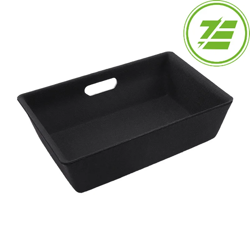 

For Tesla Model Y Juniper Under Seat Storage Box High Capacity Organizer Case Felt Cloth Drawer Holder Car Interior Accessories