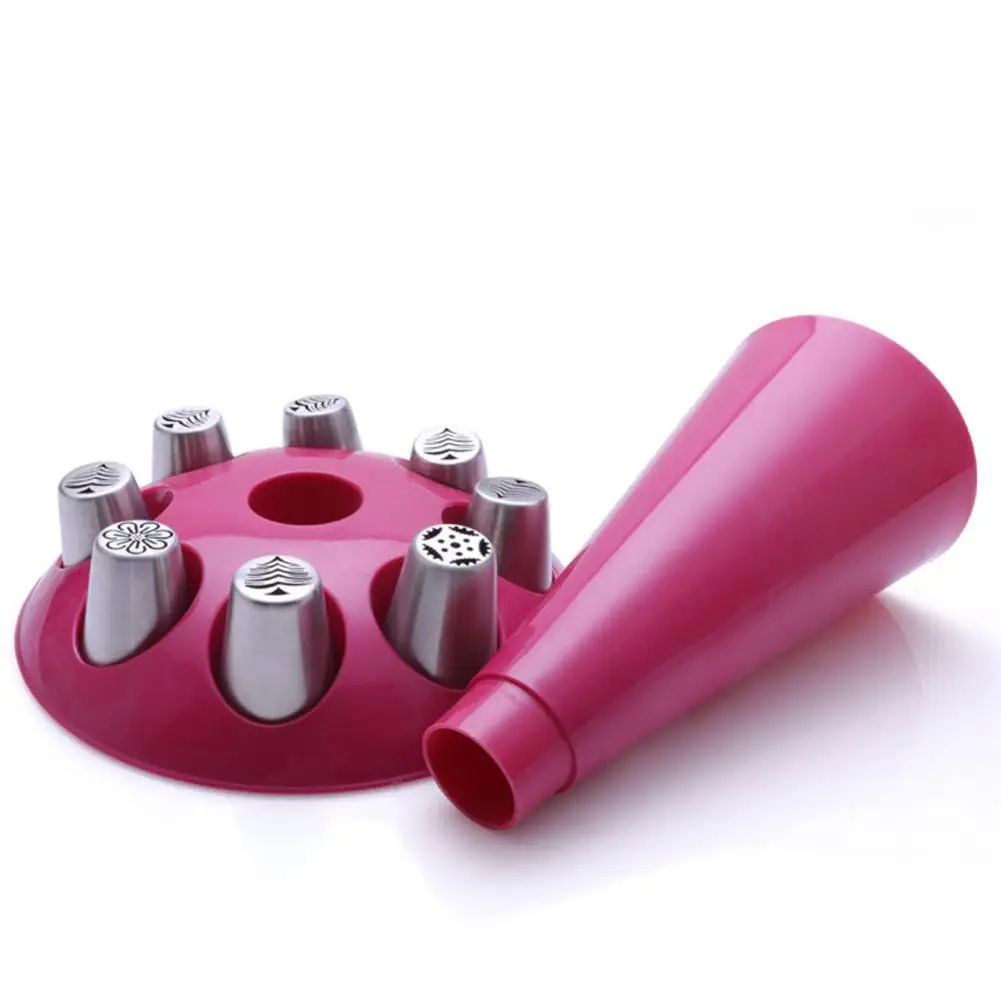 

Baking Exam Essential Tool Cake Decorating Kit with Piping Bag Holder Nozzle Stand Baking for Home for Easy for Pastry