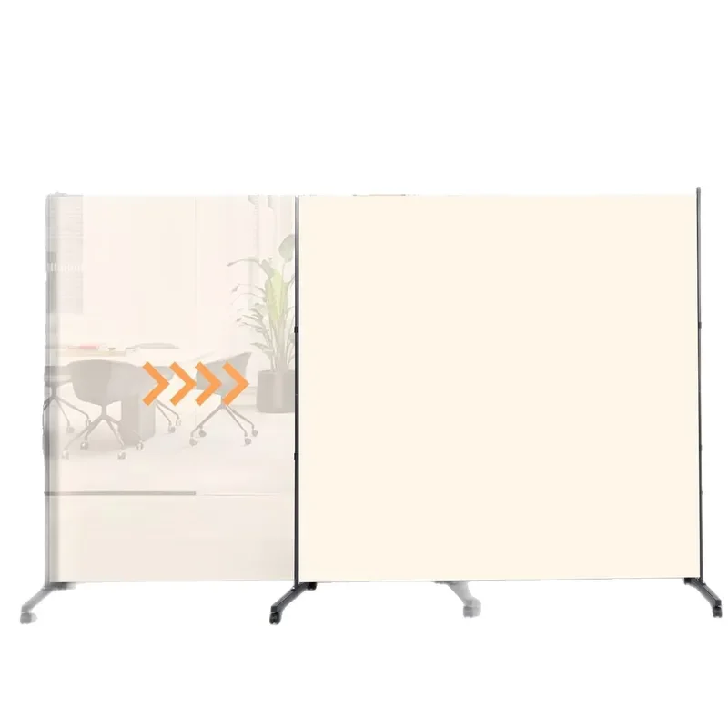 Foldable Mobile Partition Wall Office Push Pull Screen Divider Hotel Room Separator Portable Folding Panel