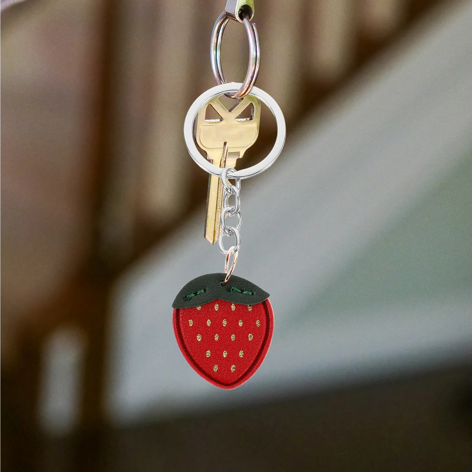 

5 шт., брелок с клубникой, милый кавайный кулон с фруктами, подвеска, стильный держатель для ключей от машины, подвеска для сумки для женщин и девочек, летняя вечеринка