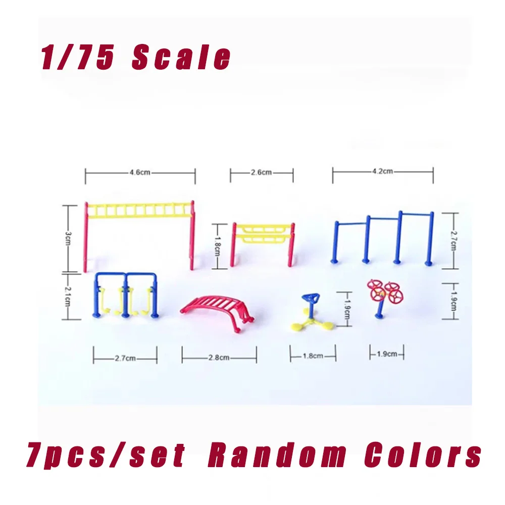 1:75 1:150 symulacja miniaturowy sprzęt fitness Model plastik ABS Outdoor Sports dekoracja sceny budynków architektonicznych 1 zestaw