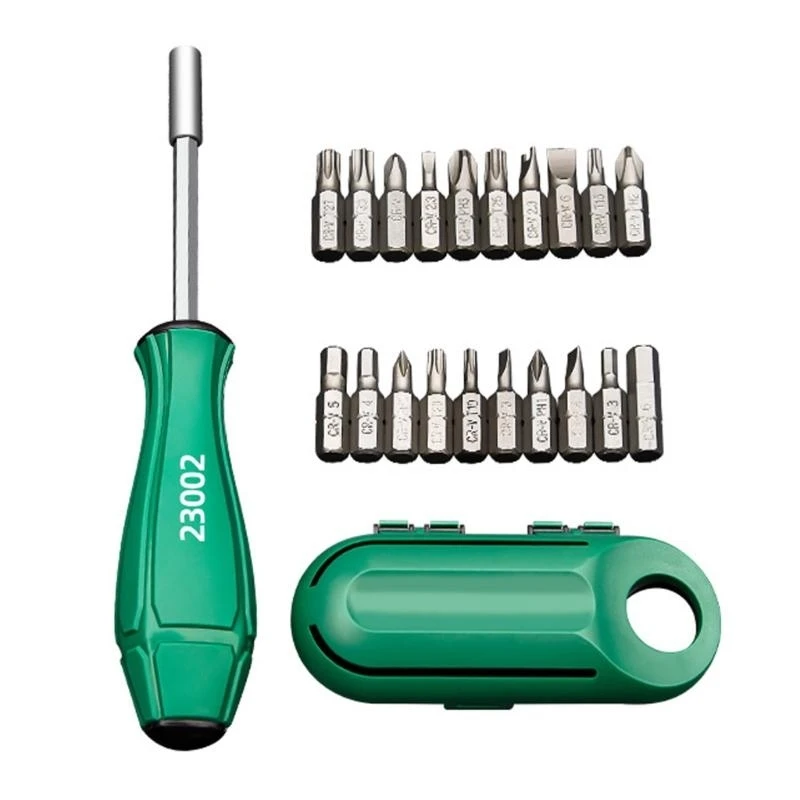 

Comprehensive 20 in 1 Multibit Screwdriver Featuring High Strength Steel Bit