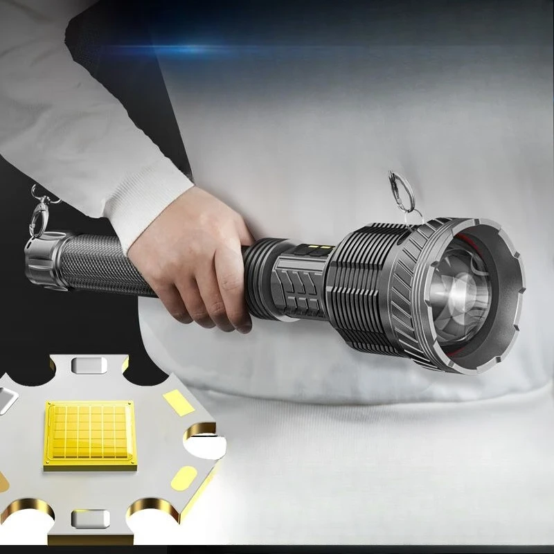 

Мощный фонарик, сверхяркий пожарный дальний свет, мощная ксеноновая лампа, аварийный водонепроницаемый прожектор для приключений на открытом воздухе