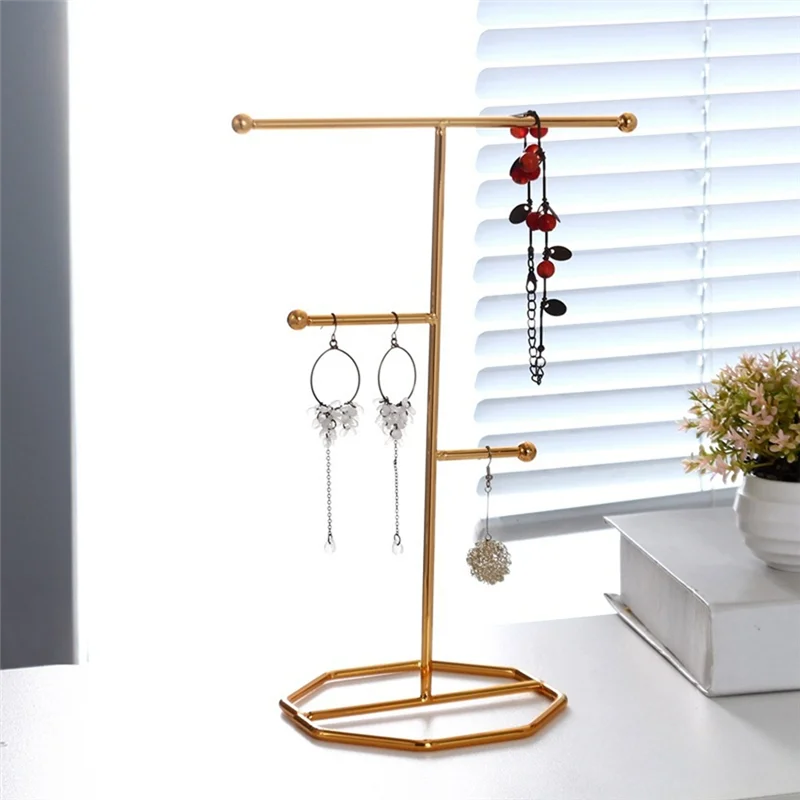 

Jewelry Organizer Stand Metal Storage Necklaces Bracelets Earrings Holder Organizer Jewelry Holder 2Pack-B09B