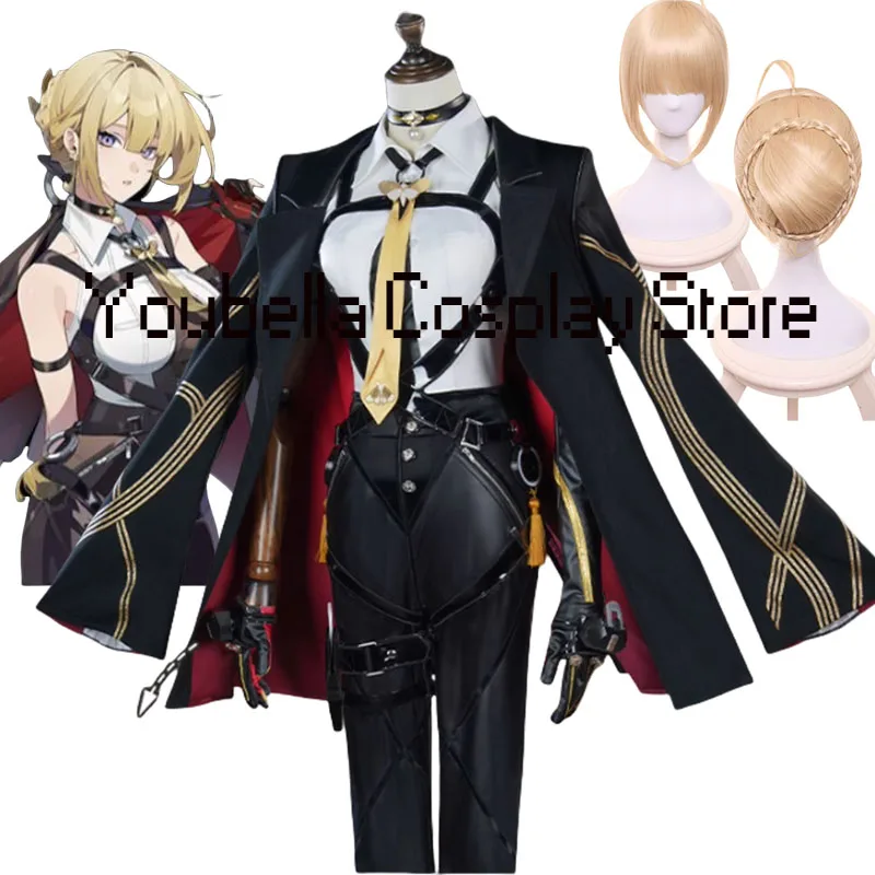 Game Zenless Zone Zero Evelyn Cosplay Costume ZZZ Cosplay CostumeWomen Costume Wig Evelyn Chevalier Cosplay Carnival Roleplay