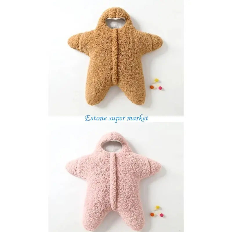 090B Kantong Tidur Bayi Sangat Lembut Bulu Domba Berbulu Bayi Baru Lahir Menerima Selimut Tidur Nyenyak Pembungkus Bedong Kamar