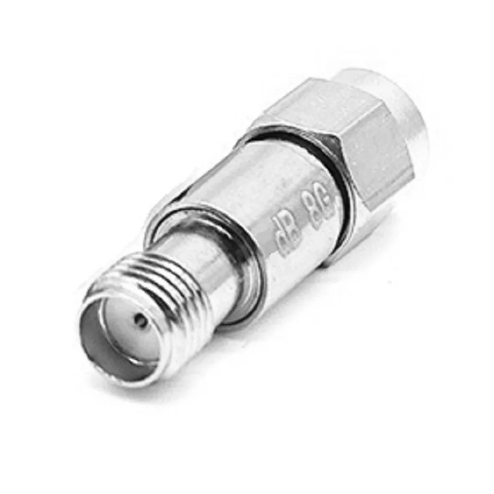 10dB 2W Attenuator for RF and Microwave Applications DC to 8GHz with For SMA Male to Female Connector Metal Housing