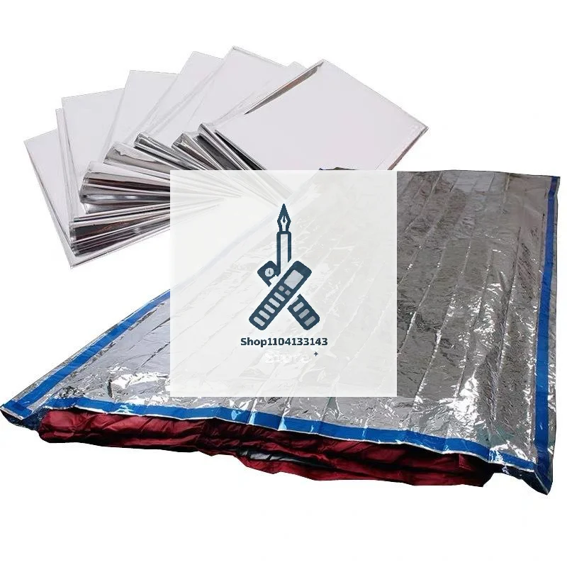 المحمولة مقاوم للماء الطوارئ بقاء كيس النوم في الهواء الطلق Edc التخييم والعتاد كيس حراري الإسعافات الأولية طقم الإنقاذ بطانية مايلر #1