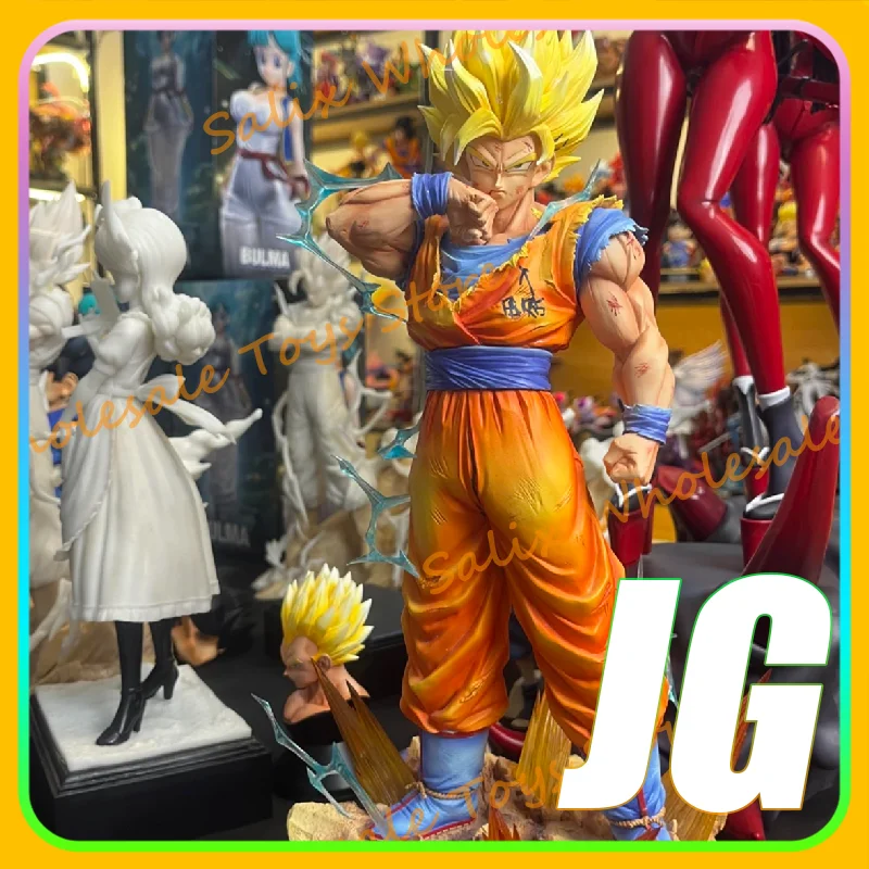 

JJ JG New 1/6 34cm Dragon Ball Anime Super Saiyan 2 SSJ2 Goku With Scene Base Gk Model Action Figure Collectible Toys