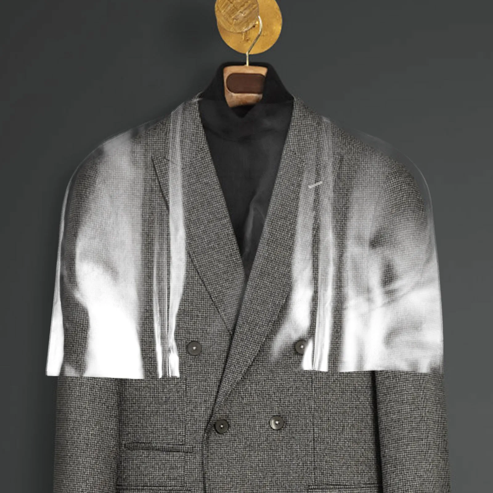 

5pcs Dust Bag Clothing Garment for Mens Suits 36 Transparent Household Clothes Bags Reusable Storage Wardrobe Cover