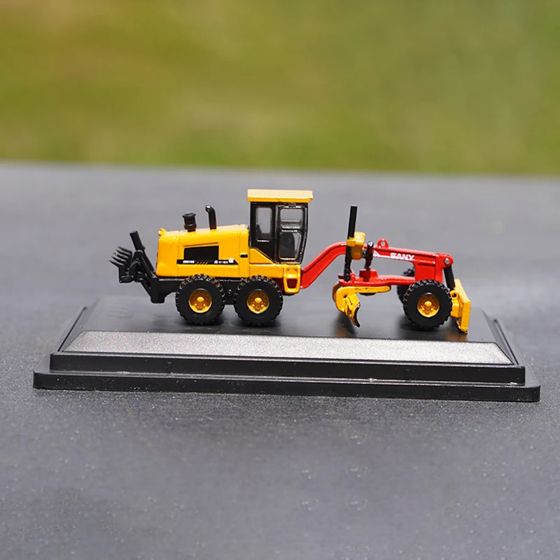 1:87 Scale SANY Mini Grader Alloy Engineering Machinery Model Diecast Truck Toy Collectible Boys Toys