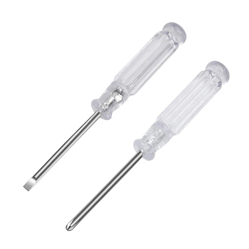 95mm/3.7-inch Length Mini Screwdriver Transparent Crystal Screwdriver Manual Repair Tool Phillips/ Flat for Head DropShipping