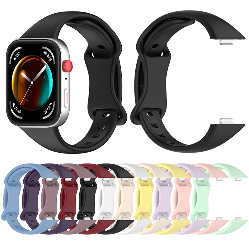 Weiches Silikonarmband für Huawei Watch Fit 3/4/4 Pro, atmungsaktives Sportarmband, Armband für Huawei Watch Fit 4/4 Pro, austauschbar