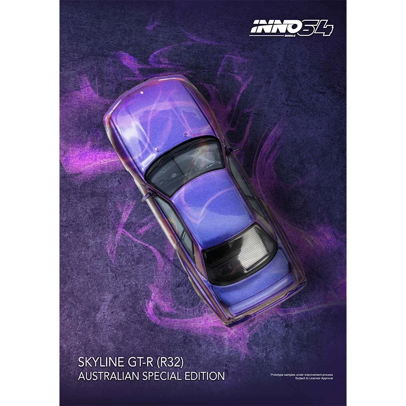 PreSale INNO 1:64 R34 GTR TOP SECRET White Diecast Diorama Car Model Collection Miniature Toys