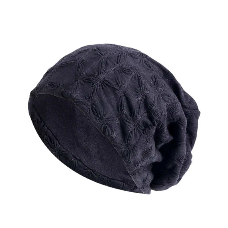 Autumn &Early Winter Cotton Beanie Ruffled Skullies & Beanies