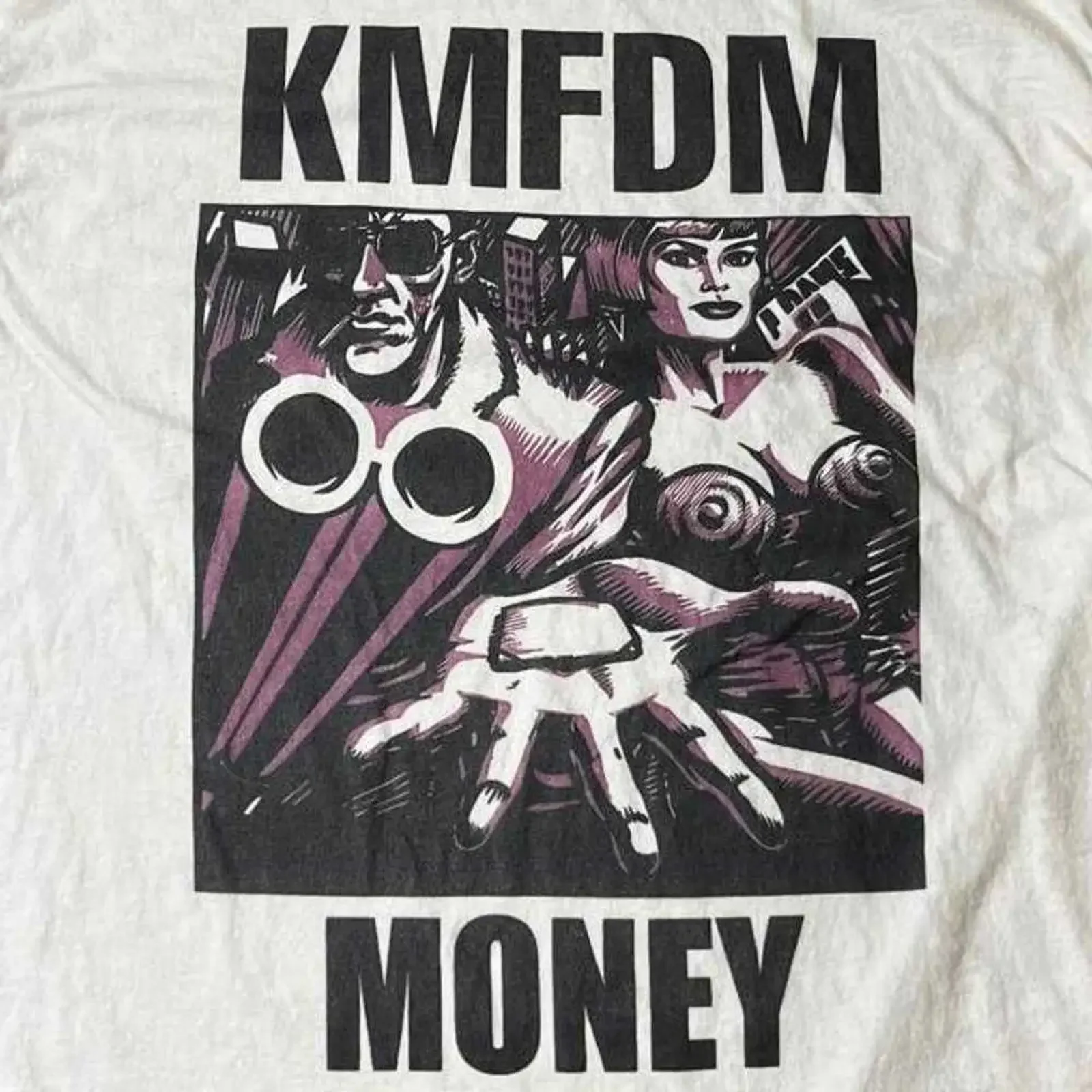 T shirt bianca vintage rara KMFDM cotone unisex tutte le taglie dalla S alla 345XL HRO38 vintage Washed Stretched Soft Stylish