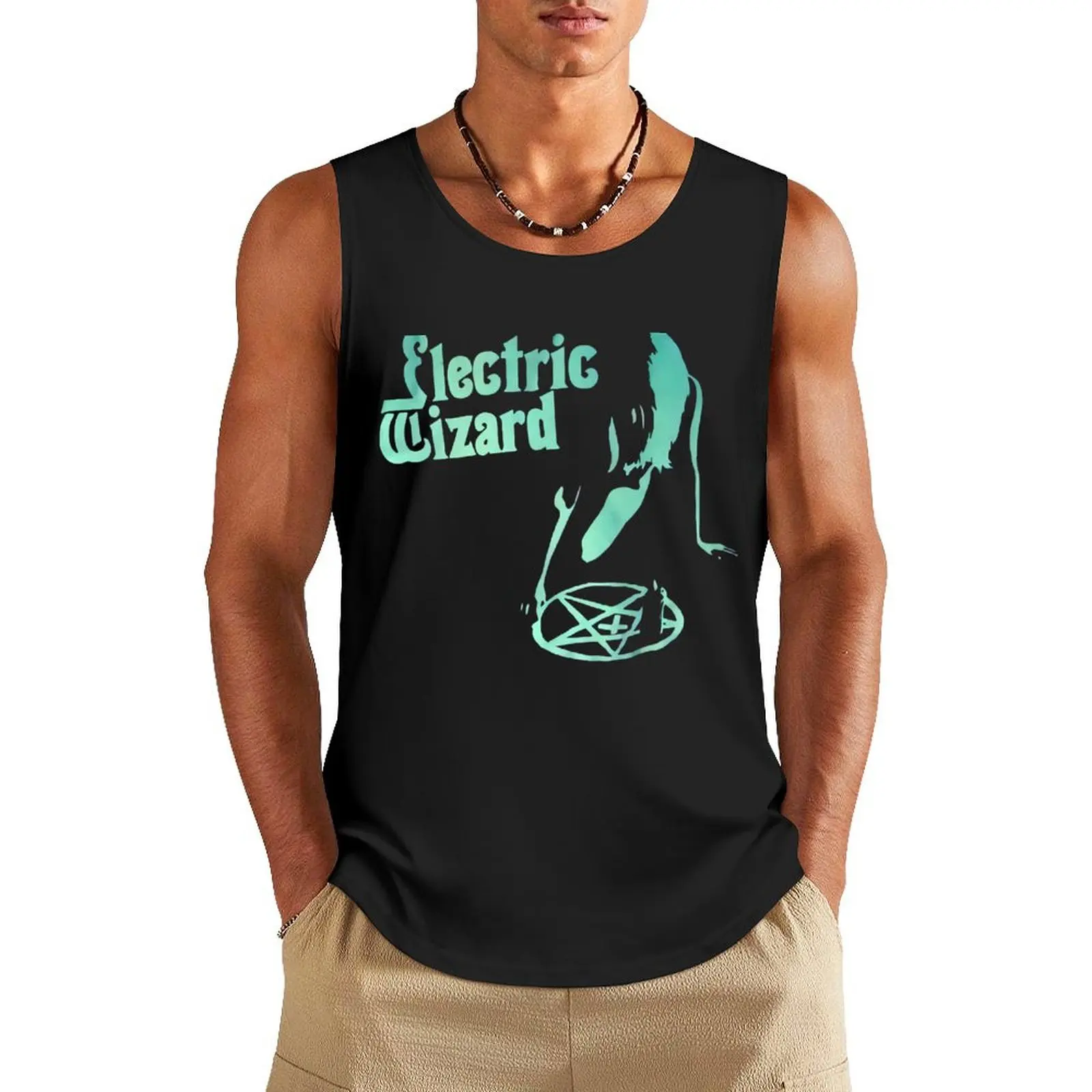 

Electric Wizard - Pentagram Tank Top Men gym sportswear summer clothes for men Sportswear for men Men's sleeveless