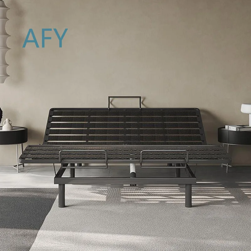 Breathable Smart Bed Frame for Adjustable Multi-Angle Posture Support with Zero Pressure Relief Remote Control Lifting
