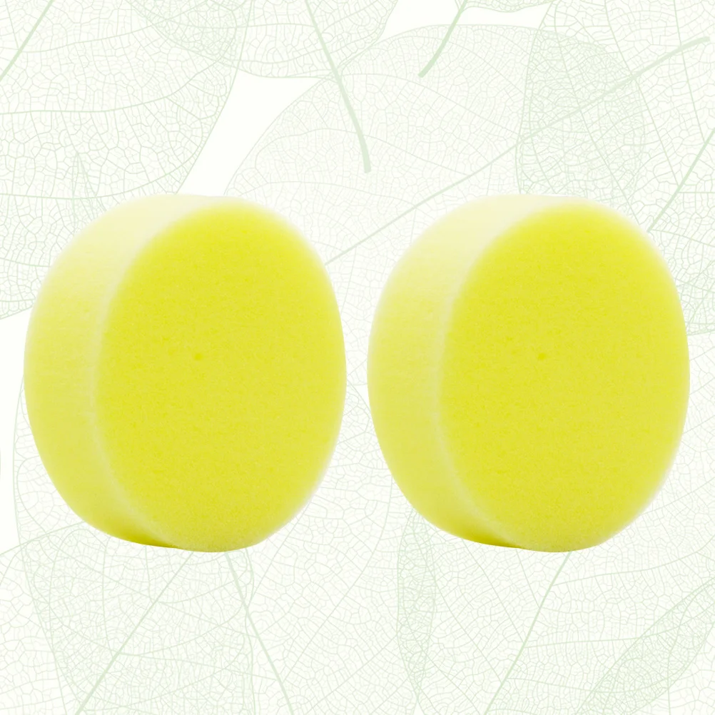 

2Pcs Cleaning Sponge Strong Absorbent Waxing Polish Pad Premium Material Long-Lasting Washer Tool Yellow