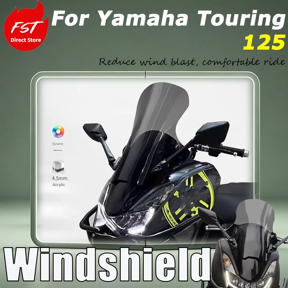 For Yamaha Touring 125 Special modification accessory for moving the rearview mirror and windshield forward.