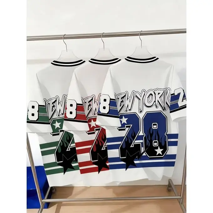 Fashionable Newyork No.28 Baseball Style Academy Sports jersey Men Women Unisex Children Family Daily Casual Sports Tee Tops