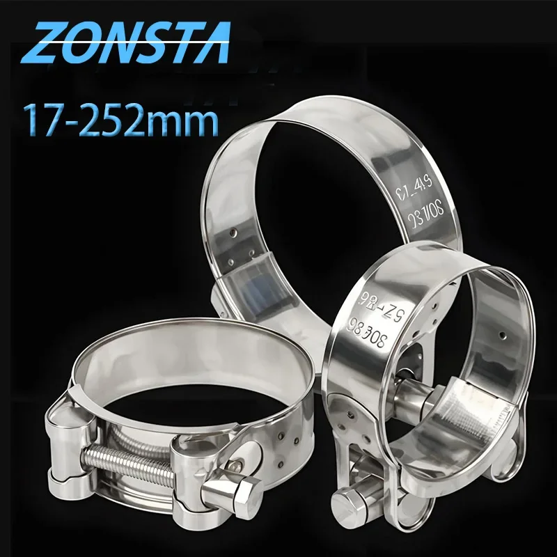 1pcs 304 Stainless Steel Powerful Hose Clamp Exhaust Air Water Pipes Durable Sealing Powerful Strength Repair Welding Tools