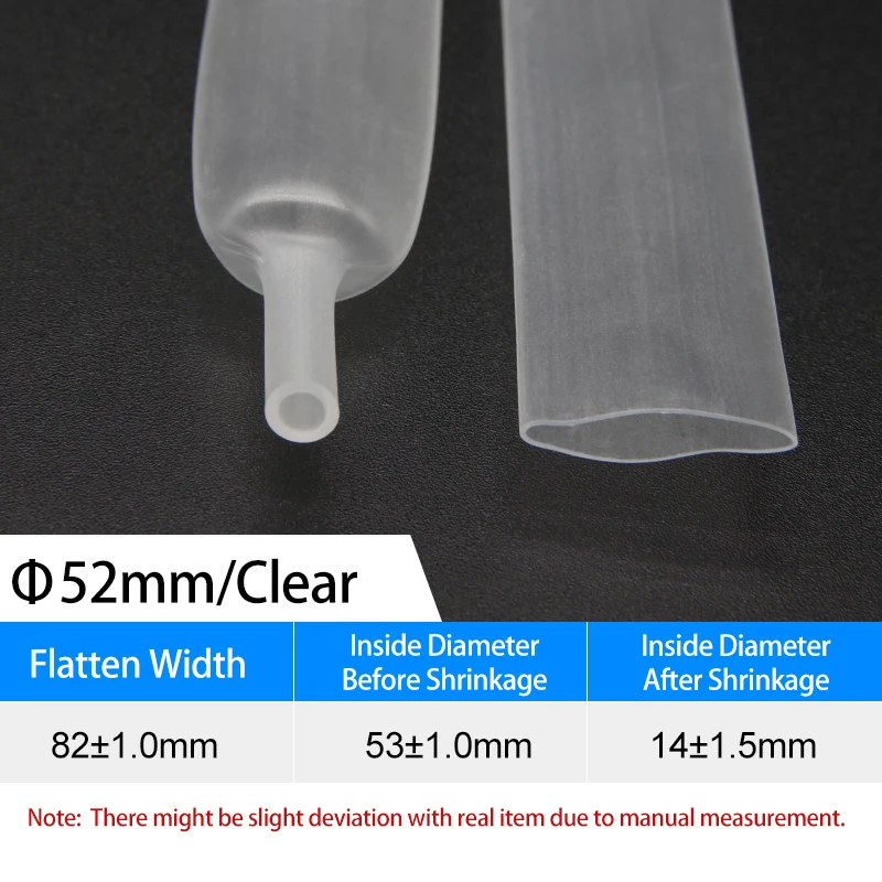 1 ~ 10 m transparant gelijmd 4:1 krimpkous 4 mm - 52 mm dubbelwandige zelfklevende polyolefine gevoerde draadkabel reparatiehulswikkel