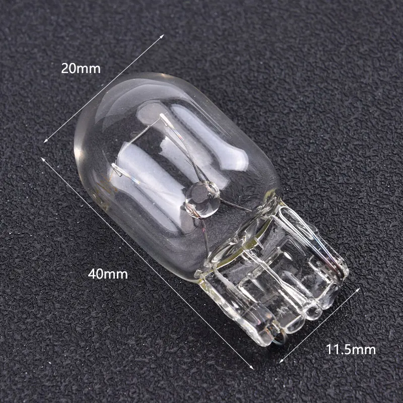 2pcs T20 7443 7440 Signal Light W21/5W 3800K Halogen Bulb Clear Glass Daytime Running Lights Turn Stop Brake Tail Bulb DRL Bulbs