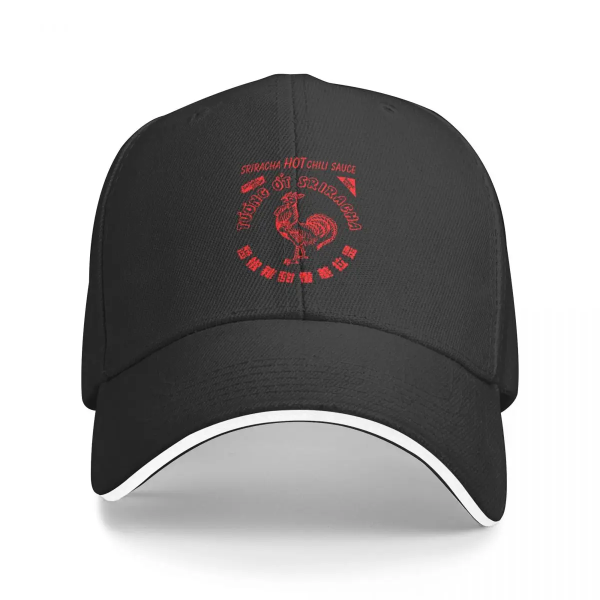 

Sriracha Hot Chili Sauce Spicy Food Lover Red Baseball Cap Hip Hop Anime For Men Women's