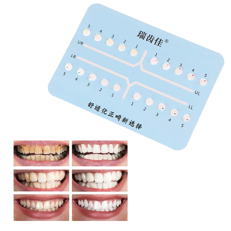 1Bag Transparent Temporary Tooth Decoration With Metal Wires Ceramics Bracket And Ligature Ties Dental Decorations