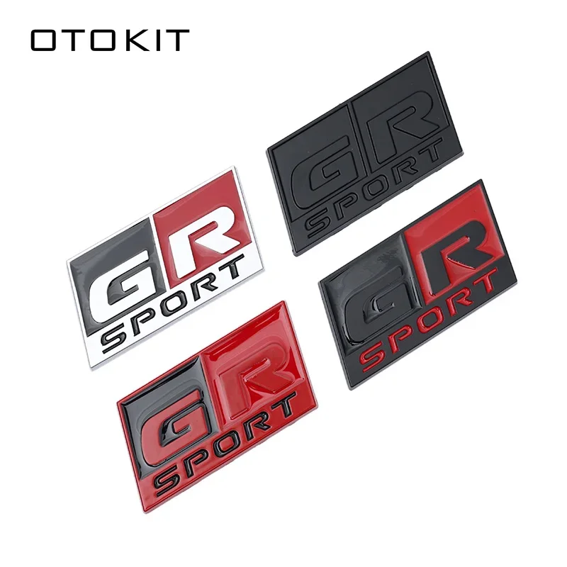 OTOKIT Car Sticker GR Sport Decal Front Grille Emblem Badge for Toyota HV YARiS RZ RC RS Prius Lexus Harrier GRMN Logo Stickers