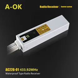 A-OK AC226-01 mini Water-proof Fire-proof Hidden RF Radio Receiver for Rolling Blinds,RF433 Remote Control module,AC230V/120V