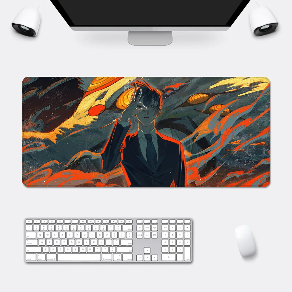 Chainsaw Man Mousepad HD Printing Computer Gamers Locking Edge Non-slip Mouse Pad XXL90x40cm Keyboard PC Desk Pad