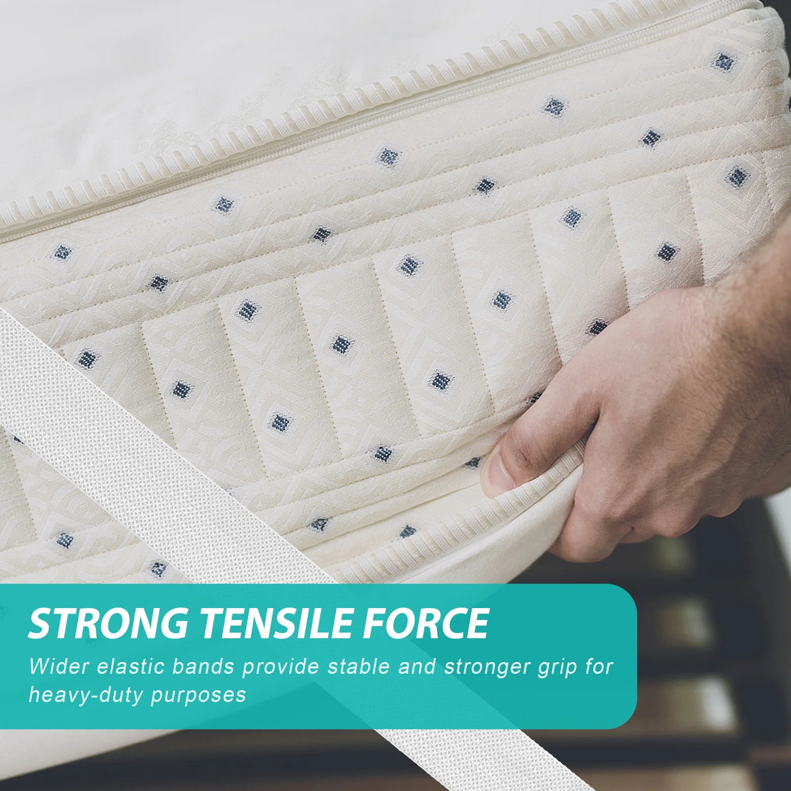 

16Pcs Heavy Duty Mattress Gripper Clips Premium Sheet Fastener with Wider Elastic Band Bed Sheet Buckle for Comforter Ironing