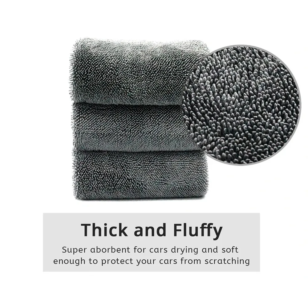 Microfiber Twist Car Wash Towel Professional Car Cleaning Drying Cloth Towels for Cars Washing Polishing Waxing Detailing