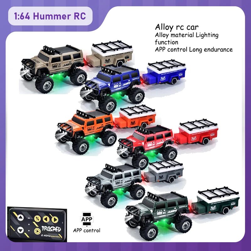 

Радиоуправляемый автомобиль 1:64 Мини Электрический настольный сплав RC Jeep Двухрежимный 2,4G RC Внедорожник Круиз-контроль Приложение RC Детские игрушки Свет Подарки
