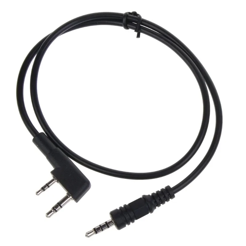 Kabel konversi Audio antarmuka Speaker, 2 Pin colokan konektor Headset ke 3.5mm untuk TK-240 UV-B6, UV-B5, Radio UV-5R