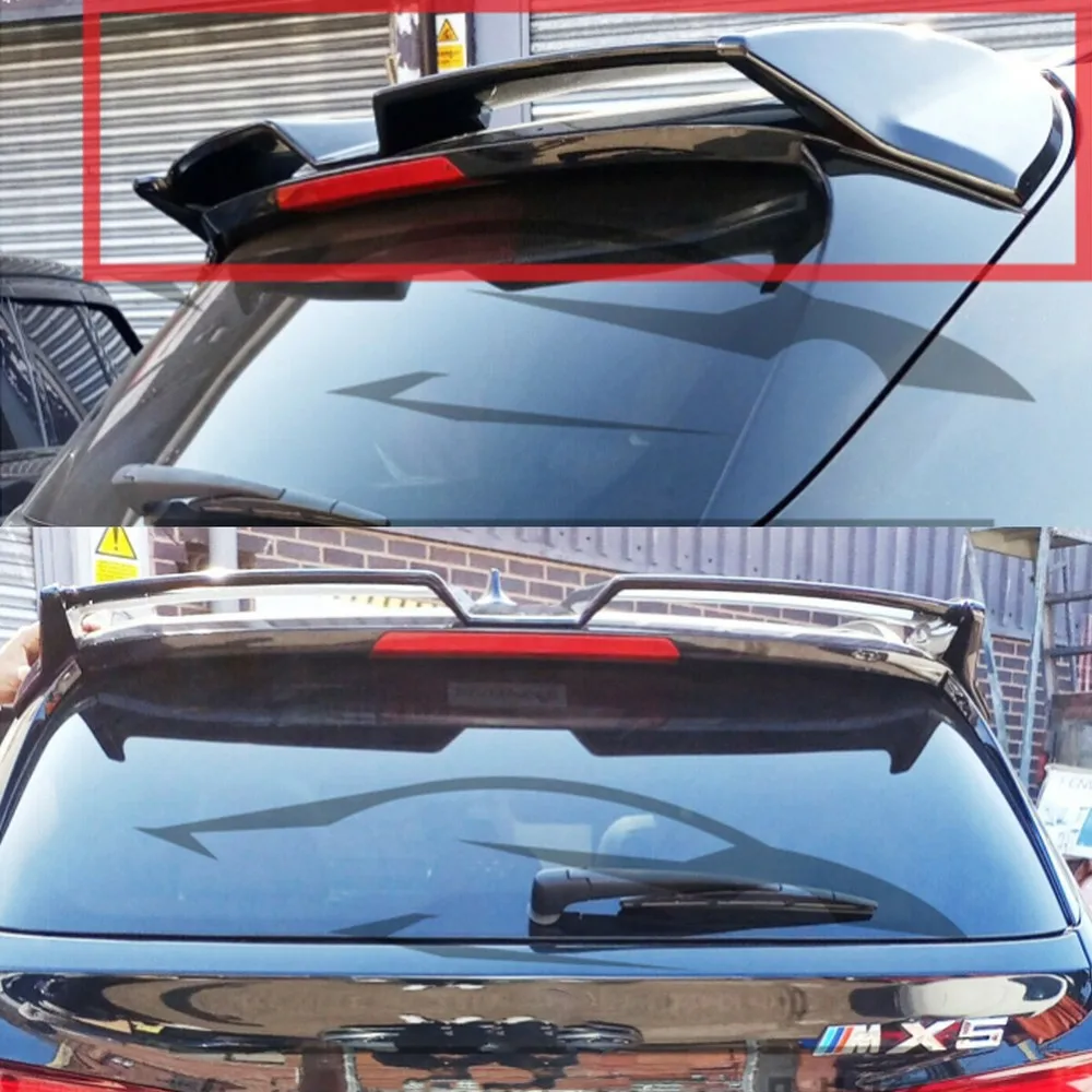 

FOR BMW X5 F15 Rear Roof Spoilers Wings SUV 2013-2018 REAR BOOT ROOF SPOILER LIP OETTINGER STYLE GLOSS BLACK Car Accessories