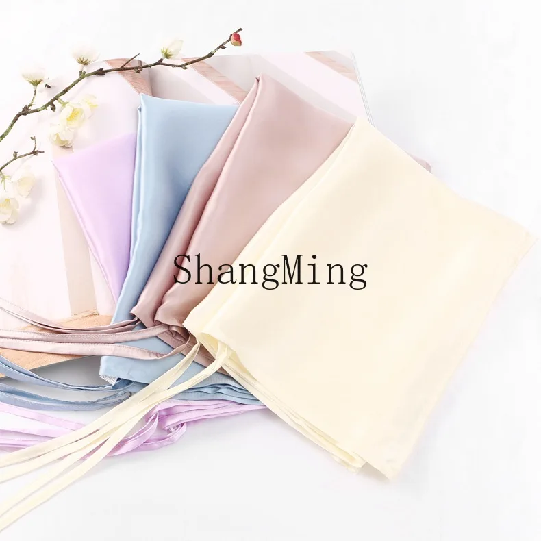 

Натуральная шелковая подушка PYH100 из 16-ниточного муслинового шелка с сатиновым ремешком для ухода за волосами, комфортная