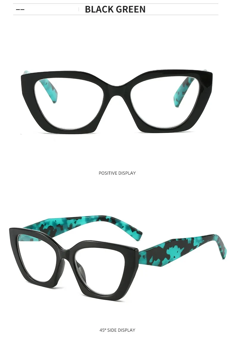 Neu in Cat Eye Optische Gläser Frauen Myopie Brillen Hyperopie Lesebrille Anti Blaues Licht Computer Brille – Detail 14