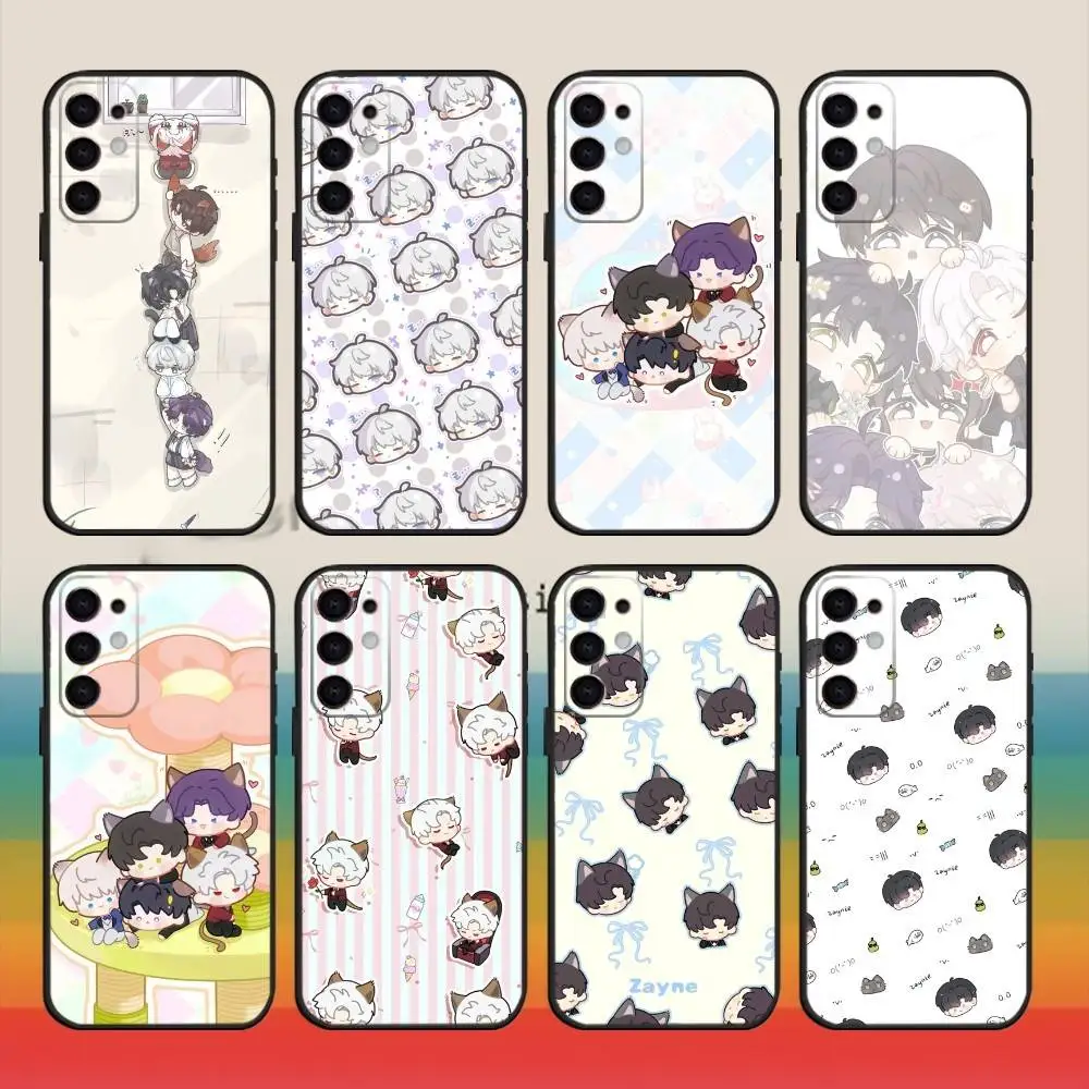 Casing Ponsel Game Cute Love And D-Deepspace Untuk Samsung S25,S24,S23,S22,S21,S20,Plus,Fe,Lite,Other Warna Hitam