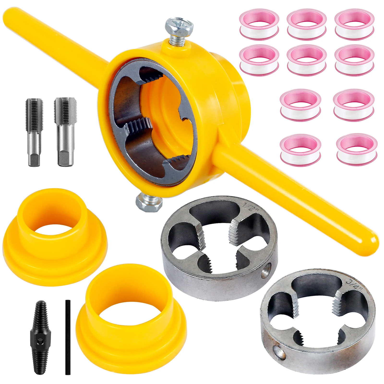 Pvc Tubo Thread Maker Ferramenta Tubo de Corte Ferramentas de Encanamento Thread Maker Mão Morre Pcs 20 Pcs