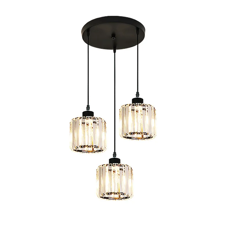 Restaurant chandelier dining room dining table light study bar three simple modern light luxury creative crystal chandelier