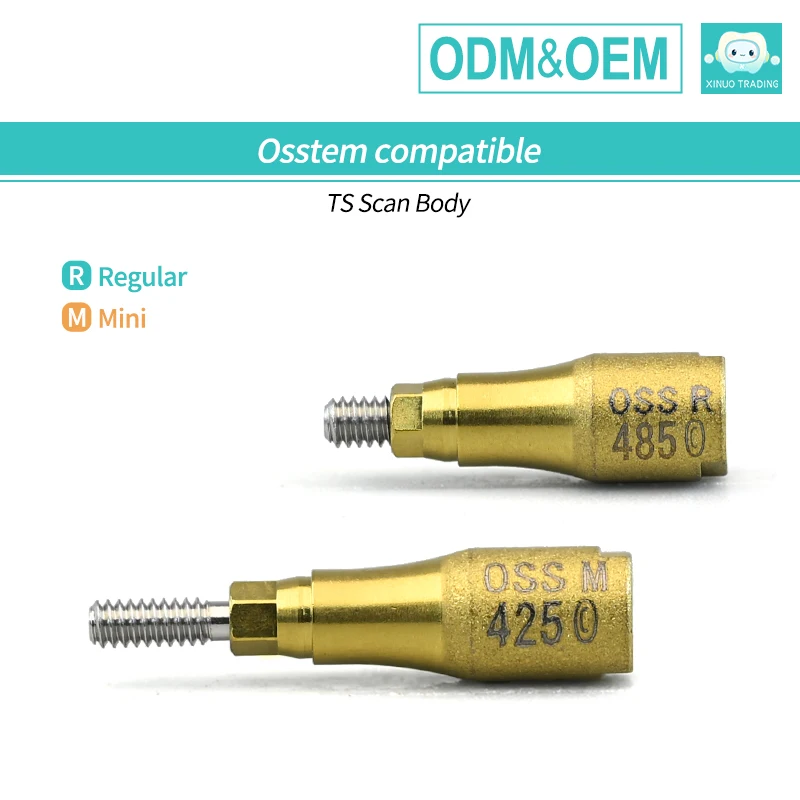 2set For Osstem OEM ODM Dental PEEK Scan Body Digital Titanium for 3Shape Exocad Scanner CAD/CAM Model Factory Direct Sales