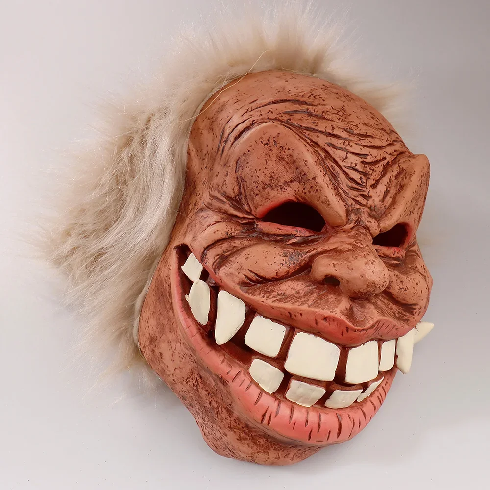 Halloween Funny Monster Mask Cosplay Big Tooth Old Man Realistic Latex Helmet Party Bar Haunted House Carnival Costume Props